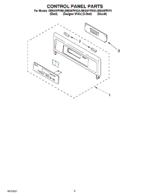 04 - Control Panel parts for Whirlpool Oven GBS307PDT5 from AppliancePartsPros.com