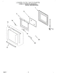 03 - Lower Oven Door parts for Whirlpool Oven RBD245PDQ6 from AppliancePartsPros.com