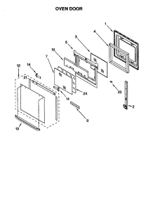 Oven Door parts for Whirlpool Oven GBS307PDS3 from AppliancePartsPros.com