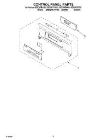 04 - Control Panel parts for Whirlpool Oven GBS307PDB8 from AppliancePartsPros.com