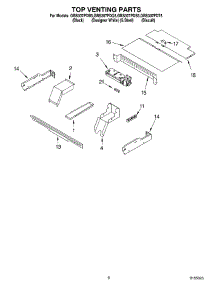 05 - Top Venting parts for Whirlpool Oven GBS307PDS5 from AppliancePartsPros.com