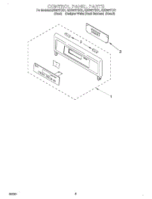 04 - Control Panel parts for Whirlpool Oven GBS307PDT1 from AppliancePartsPros.com
