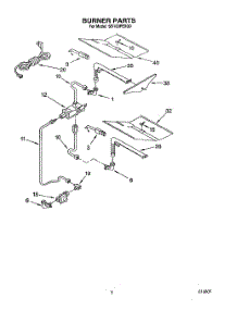 04 - Burner parts for Whirlpool Oven SB160PEXQ0 from AppliancePartsPros.com