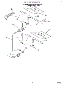 03 - Burner parts for Whirlpool Oven SB160PEDB1 from AppliancePartsPros.com