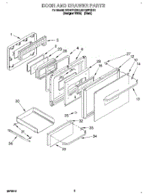 04 - Door And Drawer, Literature parts for Whirlpool Oven SB160PEDB1 from AppliancePartsPros.com