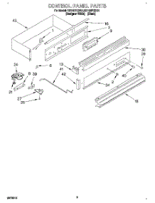 02 - Control Panel parts for Whirlpool Oven SB160PEDQ1 from AppliancePartsPros.com