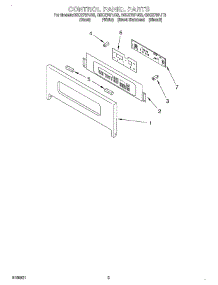 02 - Control Panel parts for Whirlpool Oven GSC278PJS3 from AppliancePartsPros.com