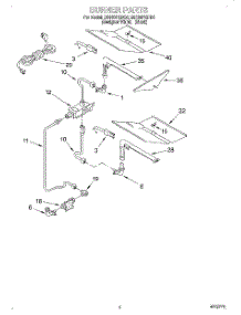 03 - Burner parts for Whirlpool Oven SB160PEDB4 from AppliancePartsPros.com