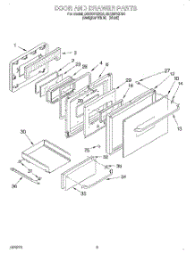 04 - Door And Drawer, Lit / Optional parts for Whirlpool Oven SB160PEDB4 from AppliancePartsPros.com