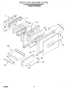 04 - Door And Drawer, Literature parts for Whirlpool Oven SB160PEDQ2 from AppliancePartsPros.com