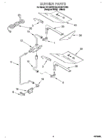 03 - Burner parts for Whirlpool Oven SB160PEDB0 from AppliancePartsPros.com