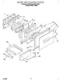04 - Door And Drawer, Literature parts for Whirlpool Oven SB160PEDB0 from AppliancePartsPros.com