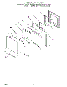 03 - Oven Door parts for Whirlpool Oven GSC278PJT3 from AppliancePartsPros.com