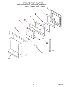 03 - Oven Door parts for Whirlpool Oven RBS275PDT10 from AppliancePartsPros.com