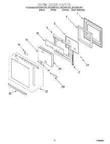03 - Oven Door parts for Whirlpool Oven GSC308PJQ3 from AppliancePartsPros.com