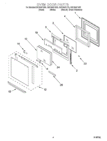 03 - Oven Door parts for Whirlpool Oven GSC308PJB2 from AppliancePartsPros.com