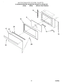 08 - Microwave Door parts for Whirlpool Oven GSC308PJT2 from AppliancePartsPros.com