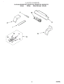 04 - Latch parts for Whirlpool Oven GMC305PDT5 from AppliancePartsPros.com