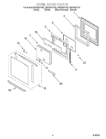 03 - Oven Door parts for Whirlpool Oven GMC305PDQ5 from AppliancePartsPros.com