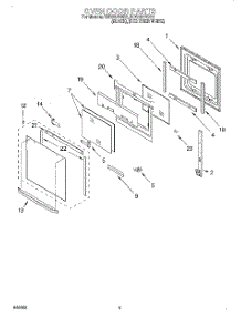 02 - Oven Door parts for Whirlpool Oven RBS307PDB2 from AppliancePartsPros.com