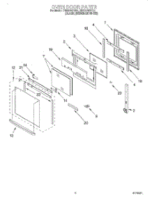 03 - Oven Door parts for Whirlpool Oven RBS275PDQ1 from AppliancePartsPros.com