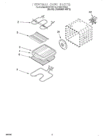 04 - Internal Oven parts for Whirlpool Oven RBS277PDB2 from AppliancePartsPros.com