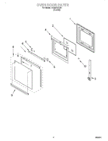 03 - Oven Door parts for Whirlpool Oven RBS270PDB1 from AppliancePartsPros.com