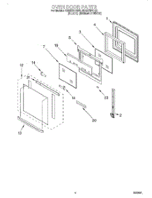 03 - Oven Door parts for Whirlpool Oven RBS275PDB6 from AppliancePartsPros.com