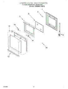 03 - Lower Oven Door parts for Whirlpool Oven RBD275PDQ1 from AppliancePartsPros.com