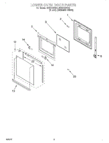 03 - Lower Oven Door parts for Whirlpool Oven RBD275PDB2 from AppliancePartsPros.com