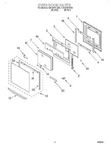 03 - Oven Door parts for Whirlpool Oven GMC275PDQ0 from AppliancePartsPros.com