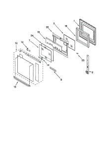 Oven Door parts for Whirlpool Oven GBD307PDT1 from AppliancePartsPros.com