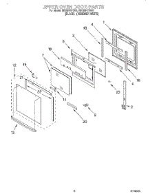 04 - Upper Oven Door parts for Whirlpool Oven RBD275PDB1 from AppliancePartsPros.com