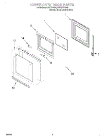 03 - Lower Oven Door parts for Whirlpool Oven RBD275PDQ6 from AppliancePartsPros.com