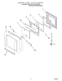 04 - Upper Oven Door parts for Whirlpool Oven RBD275PDB6 from AppliancePartsPros.com