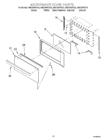 08 - Microwave Door parts for Whirlpool Oven GMC305PDQ3 from AppliancePartsPros.com