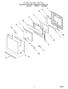 03 - Oven Door parts for Whirlpool Oven GMC305PDZ0 from AppliancePartsPros.com