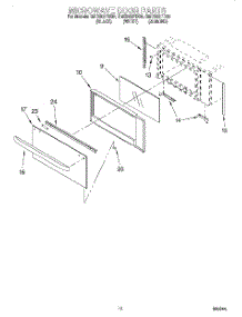 08 - Microwave Door parts for Whirlpool Oven GMC305PDZ0 from AppliancePartsPros.com