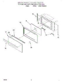 07 - Microwave Door parts for Whirlpool Oven GMC275PDQ1 from AppliancePartsPros.com