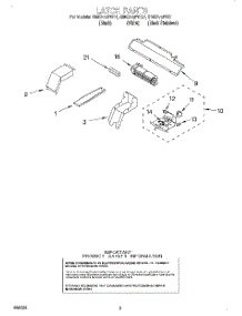 04 - Latch parts for Whirlpool Oven GMC275PDS1 from AppliancePartsPros.com