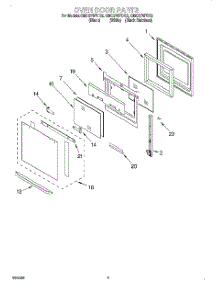 03 - Oven Door parts for Whirlpool Oven GMC275PDB2 from AppliancePartsPros.com