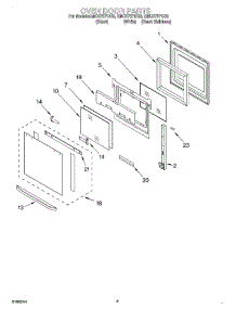 03 - Oven Door parts for Whirlpool Oven GMC275PDS3 from AppliancePartsPros.com
