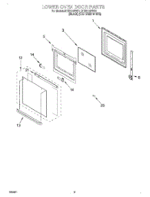 03 - Lower Oven Door parts for Whirlpool Oven RBD275PDQ7 from AppliancePartsPros.com