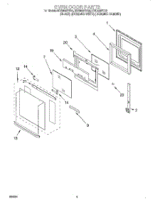 02 - Oven Door parts for Whirlpool Oven RBD306PDZ6 from AppliancePartsPros.com