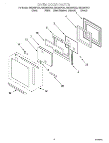03 - Oven Door parts for Whirlpool Oven GMC305PDZ3 from AppliancePartsPros.com