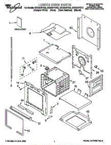 Lower Oven parts for Whirlpool Oven GBD307PDT3 from AppliancePartsPros.com