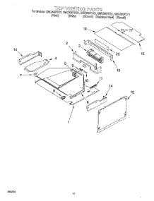 09 - Top Venting parts for Whirlpool Oven GMC305PDT1 from AppliancePartsPros.com