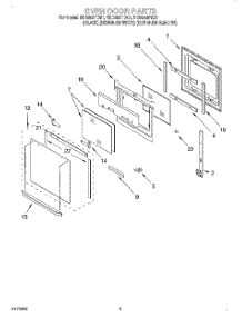 02 - Oven Door parts for Whirlpool Oven RBD306PDZ1 from AppliancePartsPros.com