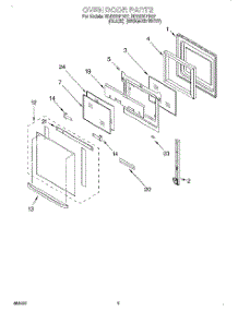 02 - Oven Door parts for Whirlpool Oven RBD276PDB7 from AppliancePartsPros.com