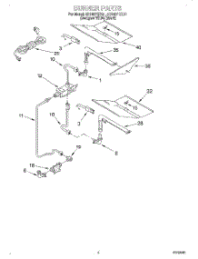 03 - Burner parts for Whirlpool Oven SB160PEEQ1 from AppliancePartsPros.com